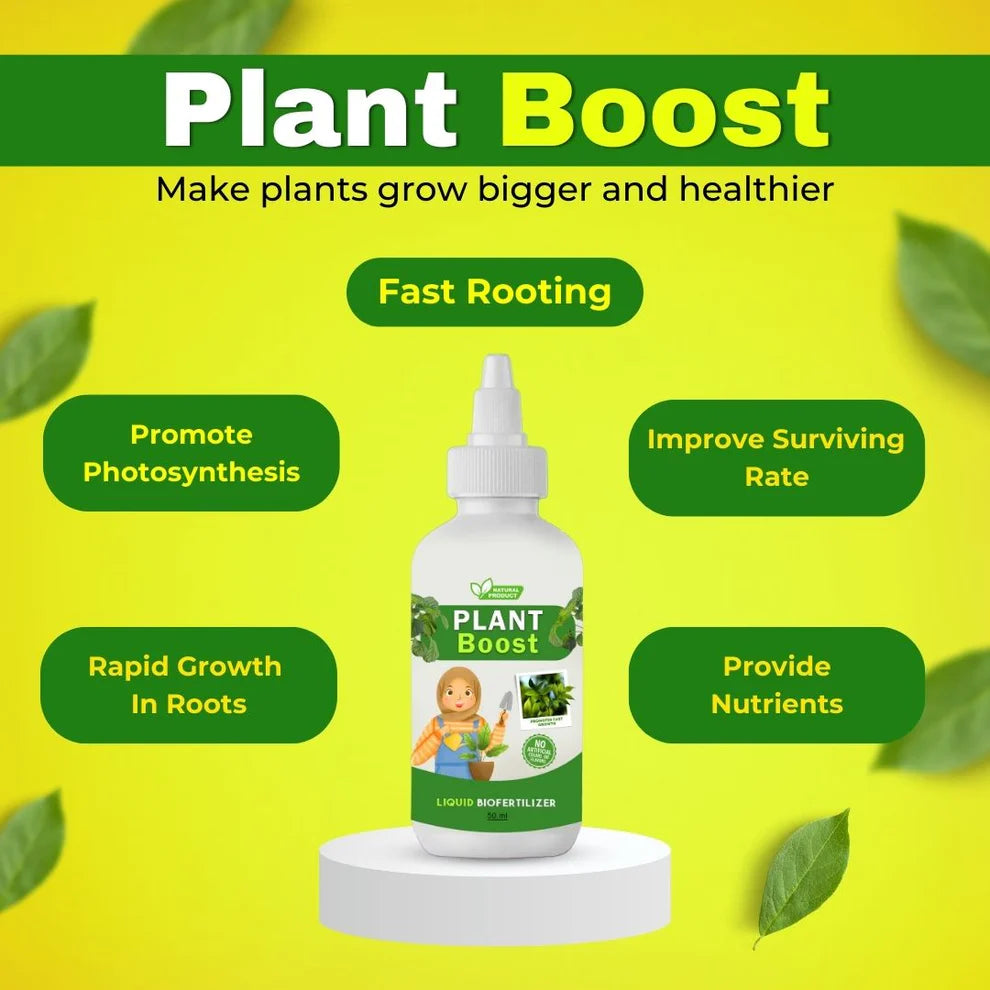 Organic Plant Boost - Faster Growth & Stronger Roots (Pack of 4)